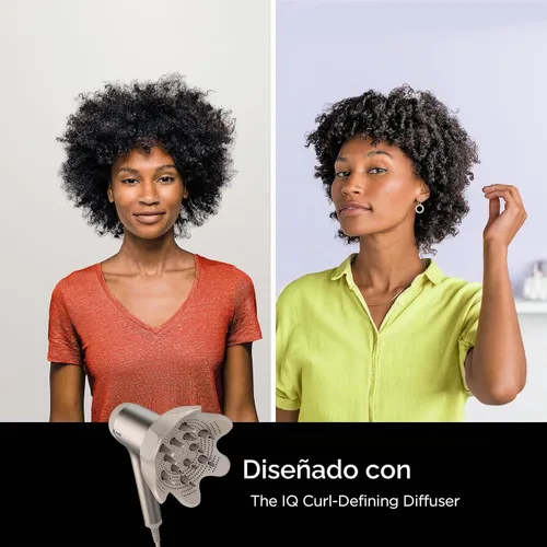 Vista 6 de Shark HD113BRN HyperAIR - Secador de pelo de secado rápido con concentrador IQ 2 en 1 y accesorios de difusor de definición de rizos, preajustes