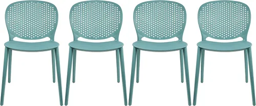 Vista 11 de 2xhome Juego de 2 sillas de comedor para patio Silla auxiliar moderna apilable para piscina al aire libre Plástico resistente a la intemperie