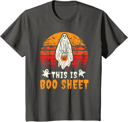 Vista 36 de Funny This Is Boo Sheet Spooky Ghost Halloween - Camiseta de disfraz de juego de palabras, Negro, S