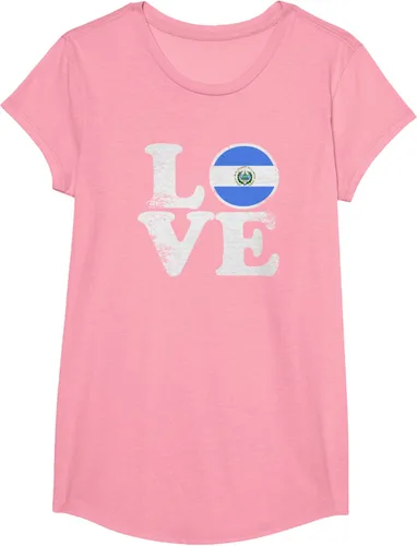Vista 80 de Love El Salvador Flag tShirt Home Pride Distressed Tee T-Shirt