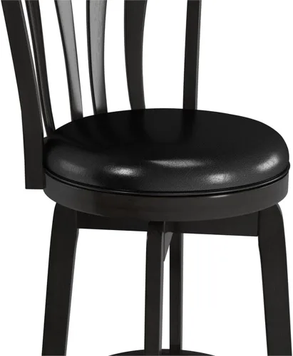 Vista 9 de Hillsdale Savana Taburete de cocina de madera, 29.5 pulgadas de alto, negro