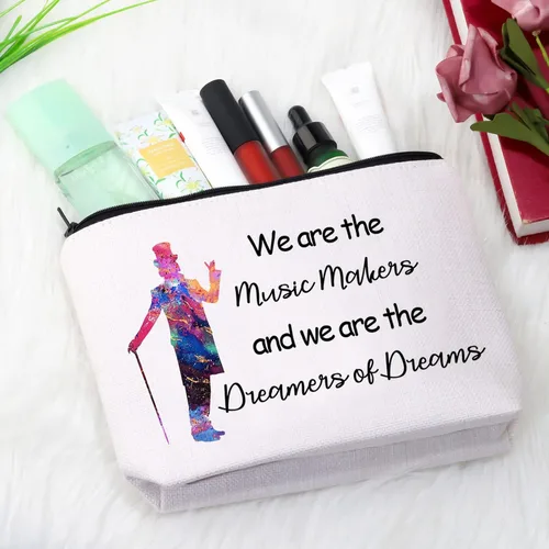 Vista 4 de GJTIM Regalo inspirado en la película, We Are The Music Makers, We are the Dreamers Of Dreams Productor musical Bolsa de cosméticos para músicos