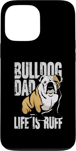 Vista 23 de iPhone 12 mini Bulldog Dad Life Is Ruff Funda propietaria de Bulldog Inglés
