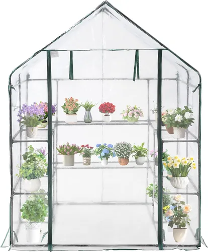 Vista 9 de SUNGIFT - Kit de invernadero para invernadero, PVC transparente mejorado, 57 x 61 x 80 pulgadas