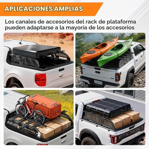 Vista 6 de SYHVU Sistema universal de bastidor de carga para caja de camioneta, resistente para camioneta, apto para Dodge Ram/Ford