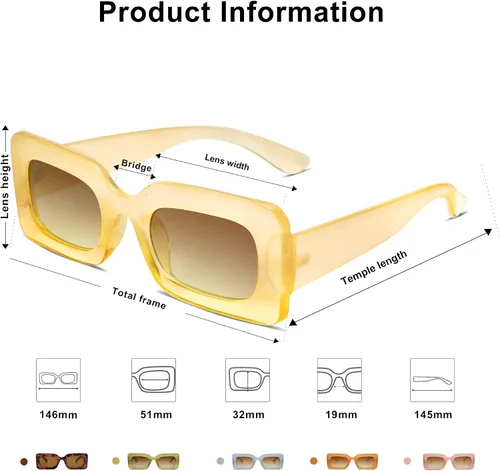 Vista 4 de SOJOS Trendy Sunglasses for Women and Men