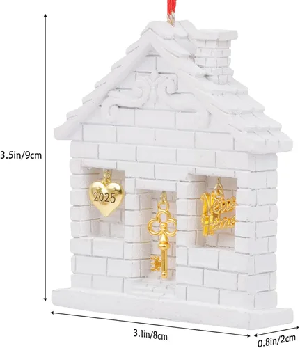 Vista 3 de Adorno de Navidad 2025 para decoración del hogar - divertido regalo de inauguración de la casa para nuevos propietarios, idea de regalo única