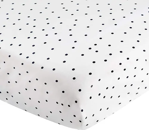 Vista 4 de Sleeping Moon - Juego de ropa de cama para cuna de bebé, 3 piezas, tamaño estándar, color azul y gris