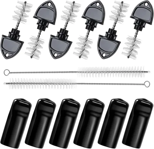Vista 7 de Tapón para grifo de cerveza, 5 tapones de grifo de cerveza y 5 tapas de goma para grifo de cerveza y 1 cepillo de limpieza larga para la mayoría