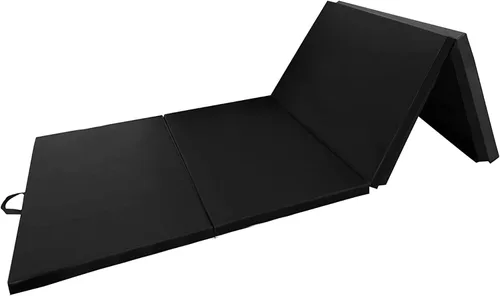 Vista 7 de BalanceFrom 10x4 Feet 4-Panel Folding Gymnastics Mat – 2-Inch Thick Pad with Vinyl Surface and Carrying Handles for Tumbling, Yoga, Pilates, Home