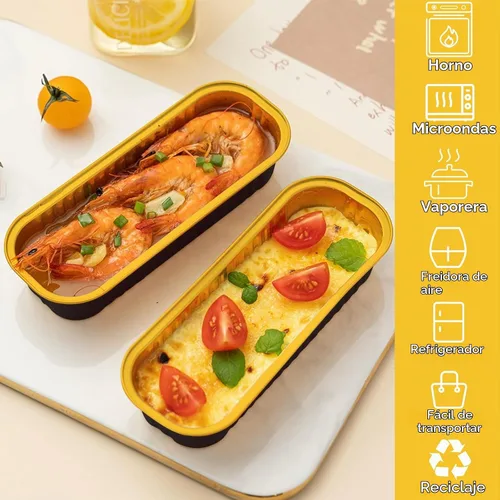 Vista 6 de Ruckae Paquete de 100 Mini Moldes para Pan Mini Moldes para Hornear Pan con Tapas y Cucharas, Moldes de Papel de Aluminio Desechables, Moldes