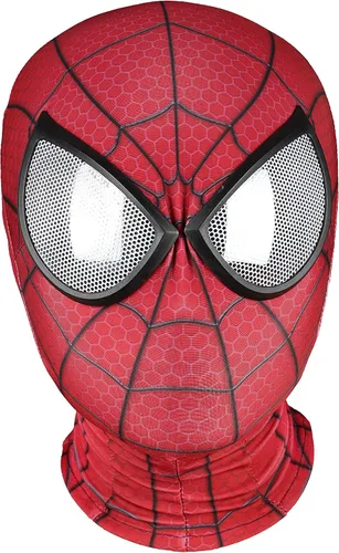 Vista 2 de Máscara de superhéroe y guantes de Halloween para adultos y niños