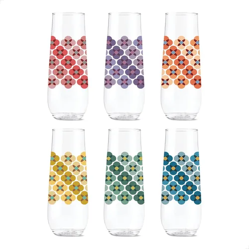 Vista 12 de TOSSWARE POP Vino Designer Series - Formas 2, juego de 6, calidad premium, reciclables, irrompibles y transparentes de plástico transparente
