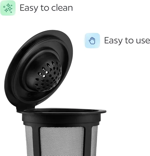 Vista 3 de 4 tazas K reutilizables negras para cafeteras Keurig, compatibles con K-Express, K-Elite, K-Select, K-Classic, K-Mini, K-Compact
