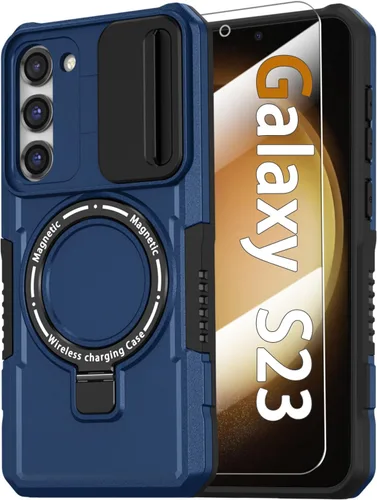 Vista 32 de Funda magnética para Samsung Galaxy Note 20 Ultra con soporte de anillo [con protector de pantalla] [Compatible con carga inalámbrica MagSafe] Funda
