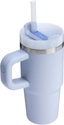 Vista 3 de STANLEY Quencher H2.0 - Vaso con mango y popote de 14 oz Tapa de 3 posiciones Flowstate Compatible con portavasos para viajes Vaso de acero