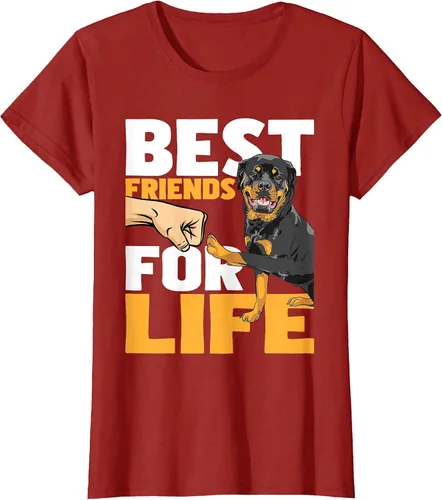Vista 67 de Best Friends for Life - Rottweiler Animal Dog Lover Breeder T-Shirt