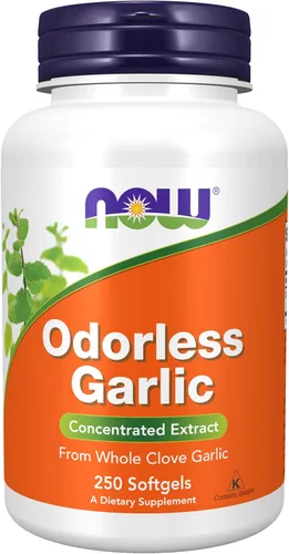 Vista 9 de NOW Suplementos alimenticios, ajo inodoro (Allium sativum), extracto concentrado, 100 cápsulas blandas