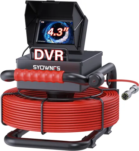 Vista 8 de Cámara de alcantarillado de 165 pies/164.0 ft, cámara de inspección de tuberías con 16G DVR IP68 boroscopio impermeable con luces LED, endoscopio