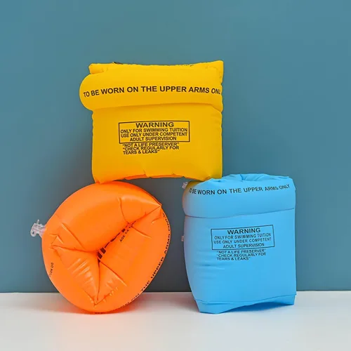 Vista 5 de Anillos flotantes de brazo de natación para niños y adultos (paquete de 8) con bomba inflable, flotadores de brazo de PVC para niños, bandas