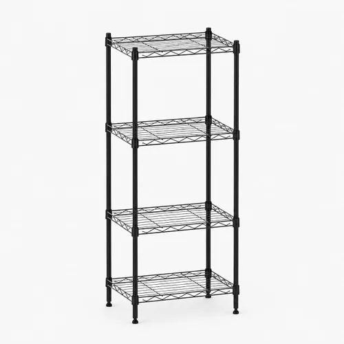 Vista 10 de Estantes de almacenamiento de 3 niveles, estantería de alambre de metal, estante ajustable resistente para despensa, cocina, garaje y lavandería