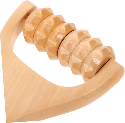 Vista 5 de Rodillo de masaje de madera para piernas, parte inferior de la espalda, hombro, cadera, masajeador de mano para cuello y pie