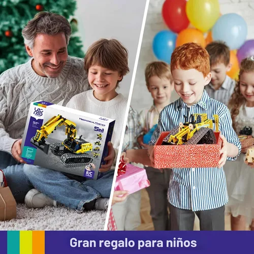 Vista 7 de LECPOP Juguetes de construcción 5 en 1, kit de robótica STEM, 430 piezas de bloques RC Robot Erector, aplicación y control remoto, kits de ciencia