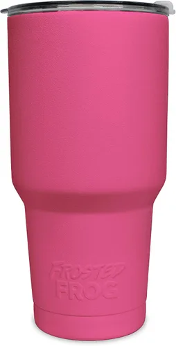 Vista 6 de Frosted Frog Vaso negro de 30 onzas con aislamiento al vacío con popote de acero inoxidable