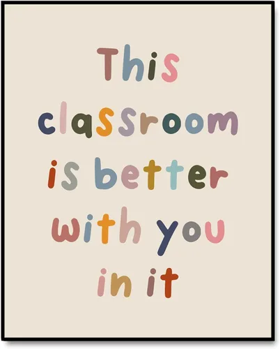 Vista 5 de Letreros de bienvenida con texto en inglés «This Classroom Is Better with You In It», póster de bienvenida para decoración de aula, arte de pared