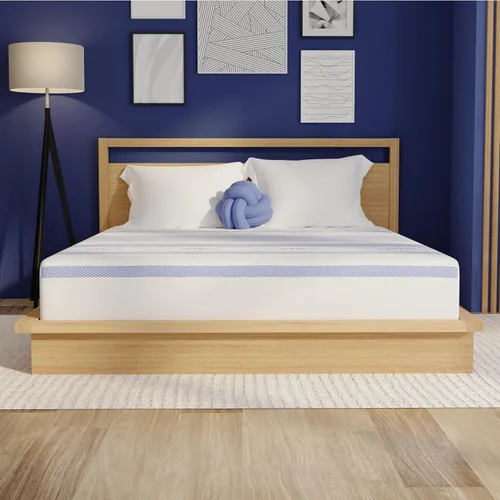 Vista 10 de Vibe Colchón de espuma viscoelástica de gel de 8 pulgadas, cama en caja, tamaño individual, color blanco, certificado Certi-PUR