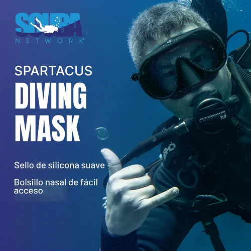 Vista 2 de Spartacus Frameless Dive Mask, Ultra-Clear Low-Iron Glass