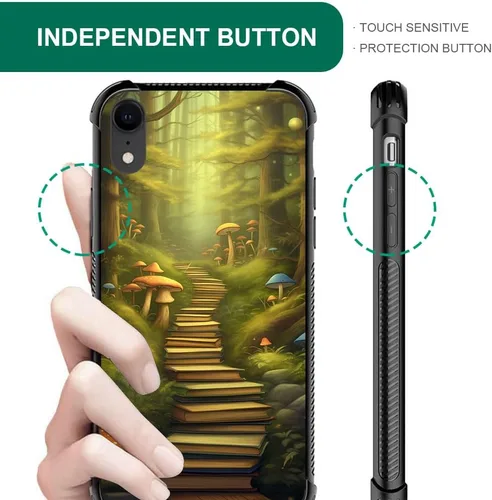 Vista 191 de Funda compatible con iPhone XR, diseño de elefantes africanos para niñas, diseño de patrón a prueba de golpes, antiarañazos, carcasa trasera