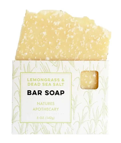 Vista 2 de NATURE'S APOTHECARY DAYSPA Body Basics - Jabón de barra prémium de citronela y sal del mar muerto, jabón de castilla procesado en frío, ecológico