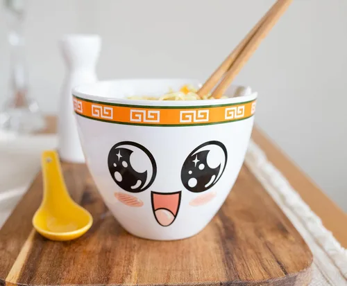 Vista 5 de Boom Trendz Bowl Bop Pho-Kin Good - Juego de vajilla de cerámica japonesa Incluye tazón para fideos ramen de 16 onzas y palillos de madera, plato