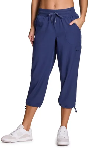 Vista 27 de RBX - Pantalón capri deportivo con cordón,ligero, con bolsillos y estilo cargo, para mujer