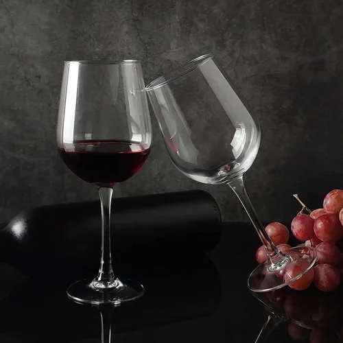 Vista 6 de Juego de 8 copas de vino totalmente templadas, 15.5 onzas, duraderas, aptas para bodas, fiestas, lavavajillas