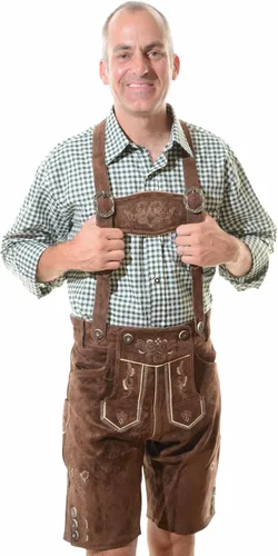 Vista 4 de Disfraz de Lederhosen auténtico Oktoberfest Lederhosen GEORG