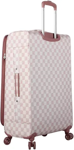 Vista 95 de Steve Madden Equipaje de diseñador, Chalet Gris Claro, Juego de maleta giratoria ligera expandible de 3 piezas - Juego de viaje