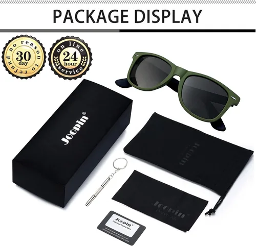 Vista 6 de Joopin Gafas de sol cuadradas polarizadas con protección UV para hombre y mujer