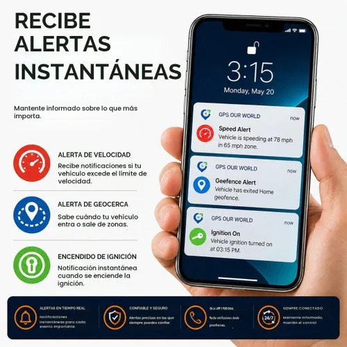 Vista 4 de Car GPS Tracker (OBD2 Plug & Play) - 3 meses de prueba gratuita, rastreador GPS en tiempo real para automóviles, 1 año de historial, alertas