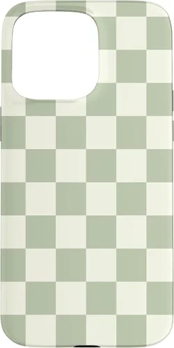 Vista 31 de Funda clásica Checkered Checker Checkerboard Light Sage Green para iPhone 17