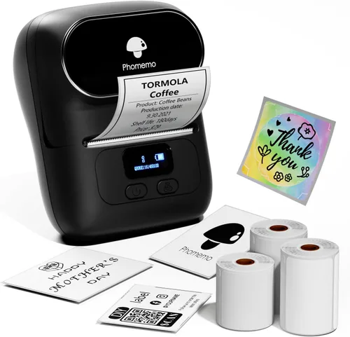 Vista 19 de Phomemo Etiquetadoras M110, impresora térmica portátil Bluetooth con Negro