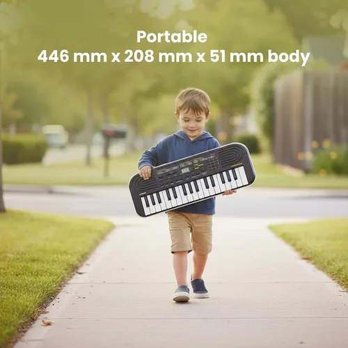 Vista 4 de Casio Casiotone SA-51 Teclado Mini de 32 Teclas - Paquete Negro con Fuente de Alimentación, Pegatinas para Teclas, Libro de Instrucciones y DVD