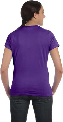 Vista 3 de Hanes Perfect-T Camiseta, Púrpura, Grande, Púrpura