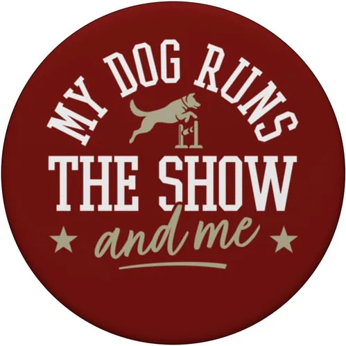 Vista 3 de Dog Agility Handler - Funny Dog Sports - Dog Agility PopSockets Adhesive PopGrip