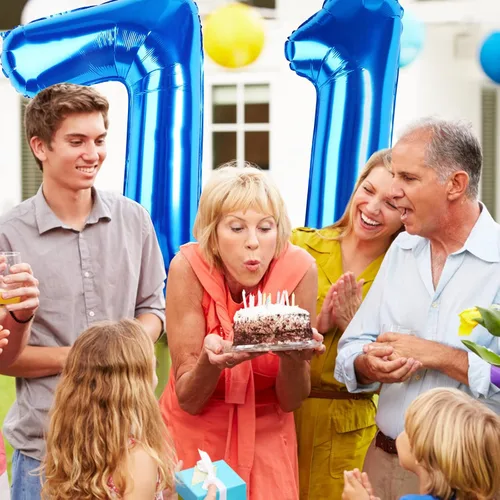 Vista 5 de Globos de 40 pulgadas, color azul, número 1, globos grandes de papel de aluminio de helio para decoraciones de fiesta de cumpleaños, bodas