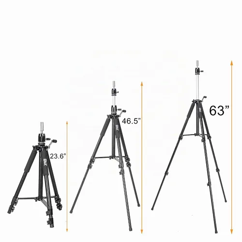 Vista 3 de GEXWORLDWIDE GEX - Soporte de trípode de maniquí resistente de 63 pulgadas para peluca, práctica de entrenamiento de cosmetología, cabeza de Negro