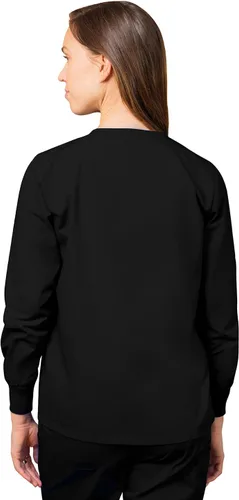 Vista 2 de Adar Universal Scrubs for Women - Round Neck Warm-Up Scrub Jacket