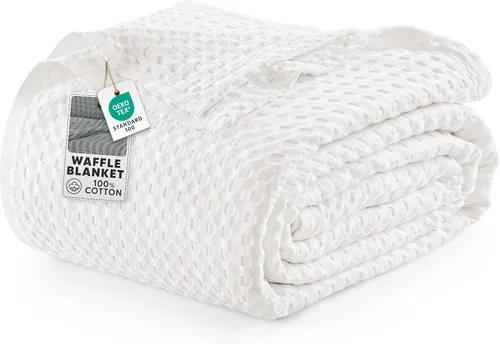 Vista 28 de Utopia Bedding Manta de gofre 100% algodón, tamaño individual, color negro, 90 x 72 pulgadas