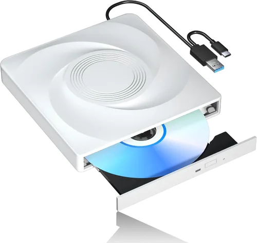 Vista 8 de Wbacon 2 en 1 unidad externa de CD/DVD para el ordenador portátil, USB 3.0